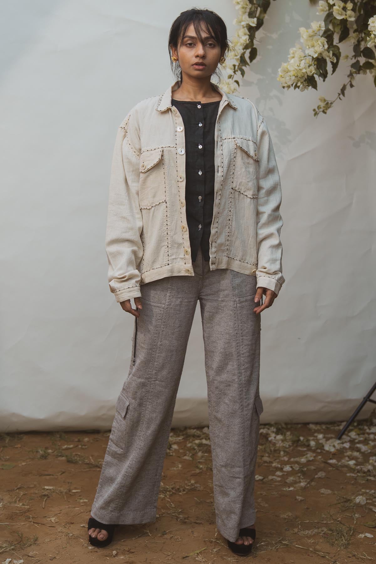 Buy Designer Embroidered Kora Bomber By Lafaani